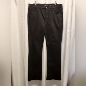 Jen 7 Women's Black High Rise 5 Pocket Slim Bootcut Jeans Size 14